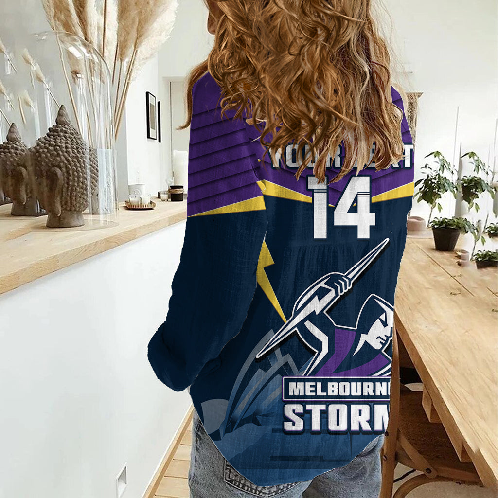 Custom Australia Day Storm Women Casual Shirt NRL 2024 Sydney Opera House With Map