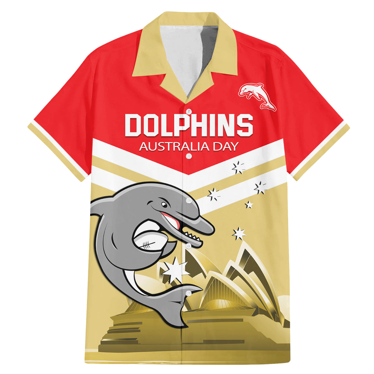 Custom Australia Day Dolphins Family Matching Mermaid Dress and Hawaiian Shirt NRL 2024 With Sydney Opera House