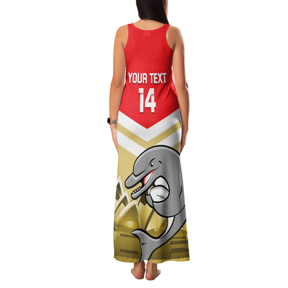 Custom Australia Day Dolphins Family Matching Tank Maxi Dress and Hawaiian Shirt NRL 2024 With Sydney Opera House