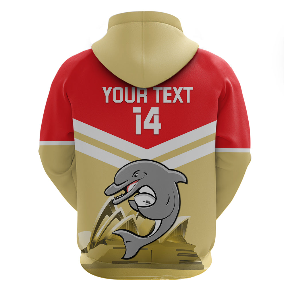 Custom Australia Day Dolphins Hoodie NRL 2024 With Sydney Opera House - Vibe Hoodie Shop