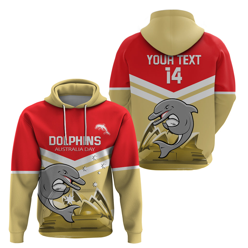 Custom Australia Day Dolphins Hoodie NRL 2024 With Sydney Opera House - Vibe Hoodie Shop