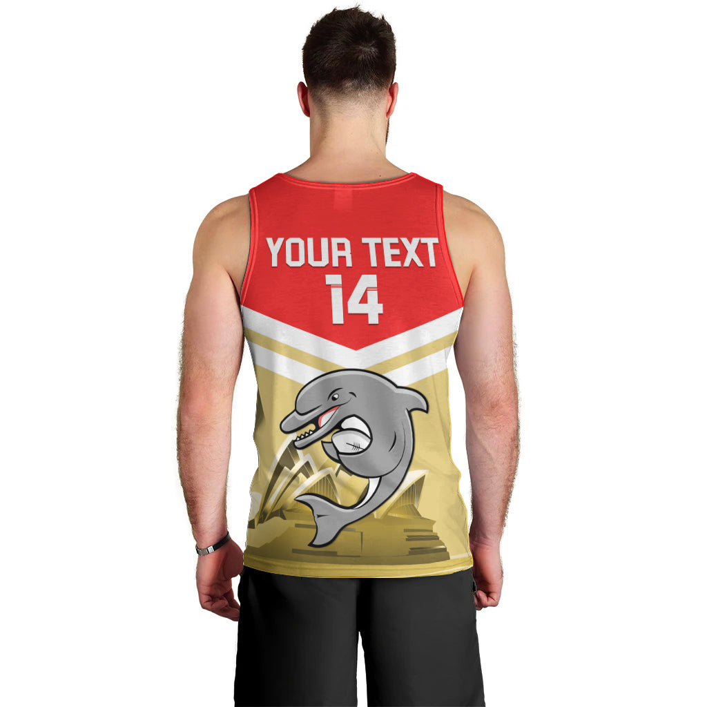 Custom Australia Day Dolphins Men Tank Top NRL 2024 With Sydney Opera House - Vibe Hoodie Shop