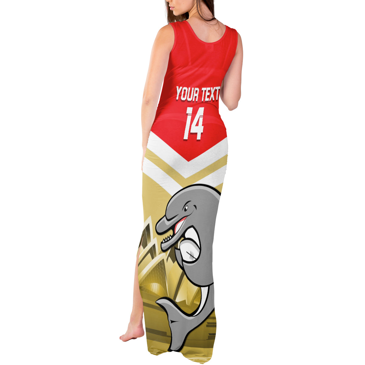 Custom Australia Day Dolphins Tank Maxi Dress NRL 2024 With Sydney Opera House