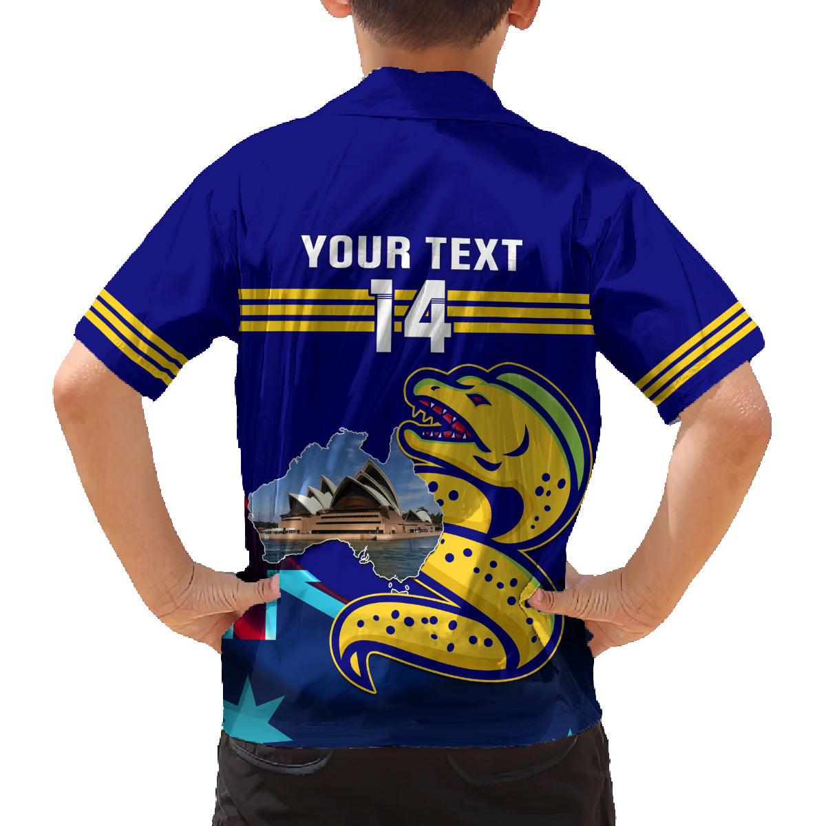 Custom Australia Day Eels Family Matching Long Sleeve Bodycon Dress and Hawaiian Shirt NRL 2024 Sydney Opera House With Map