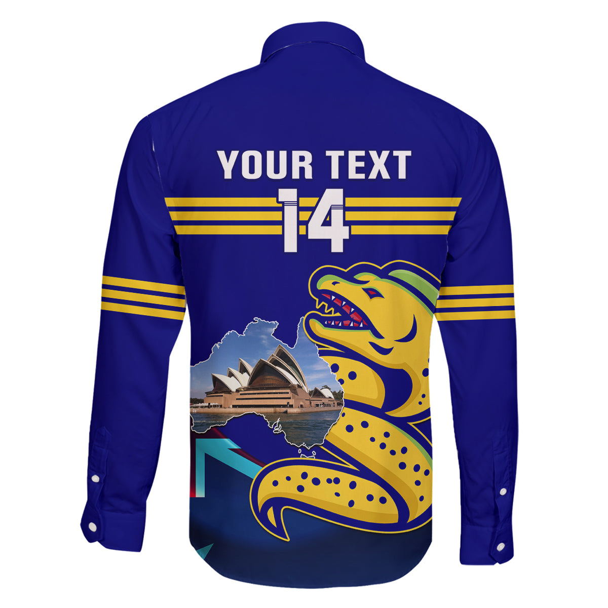 Custom Australia Day Eels Family Matching Long Sleeve Bodycon Dress and Hawaiian Shirt NRL 2024 Sydney Opera House With Map