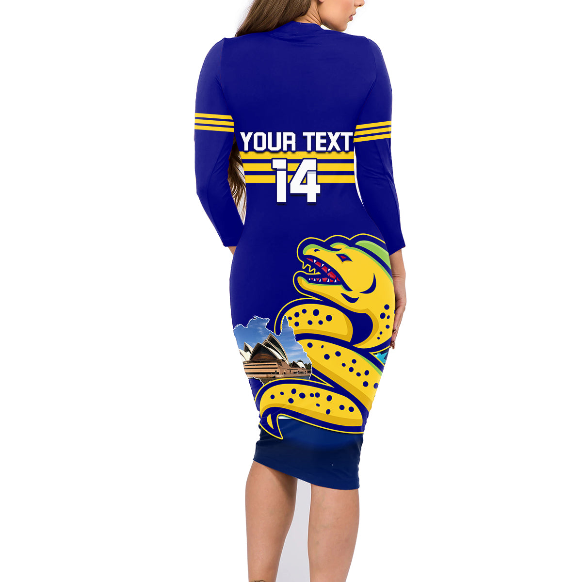 Custom Australia Day Eels Family Matching Long Sleeve Bodycon Dress and Hawaiian Shirt NRL 2024 Sydney Opera House With Map