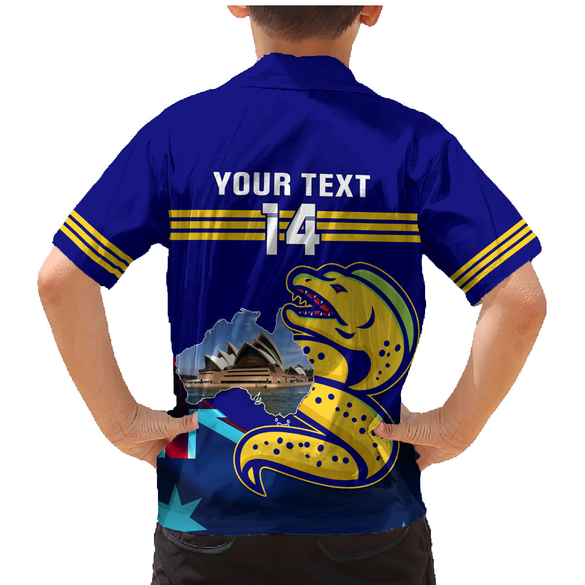 Custom Australia Day Eels Family Matching Mermaid Dress and Hawaiian Shirt NRL 2024 Sydney Opera House With Map