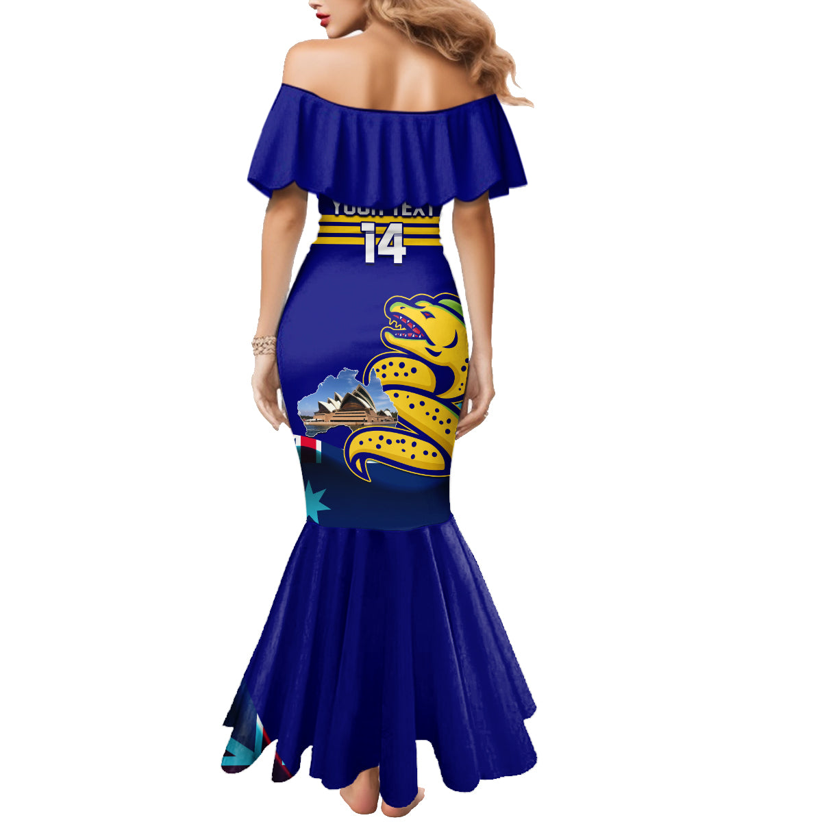 Custom Australia Day Eels Family Matching Mermaid Dress and Hawaiian Shirt NRL 2024 Sydney Opera House With Map