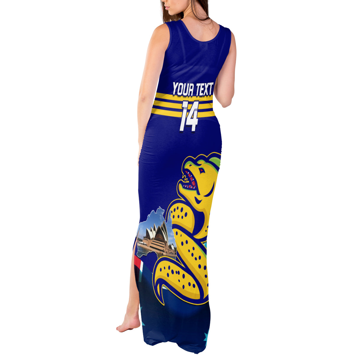 Custom Australia Day Eels Tank Maxi Dress NRL 2024 Sydney Opera House With Map