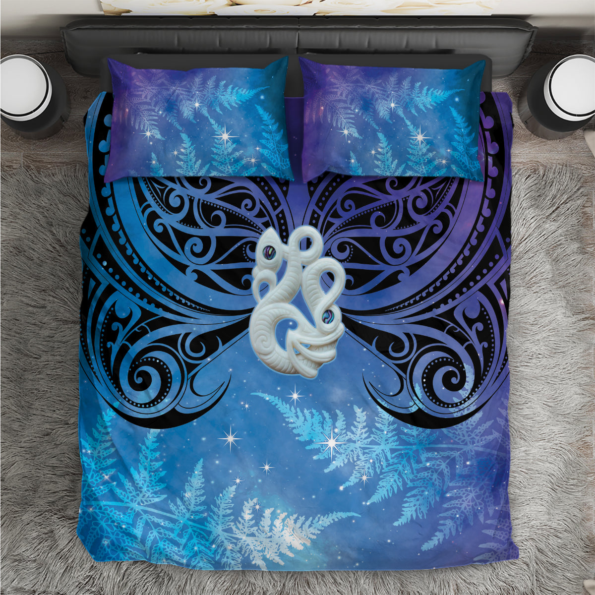 New Zealand Matariki Bedding Set Aotearoa Maori New Year Manaia Galaxy Vibes - Vibe Hoodie Shop