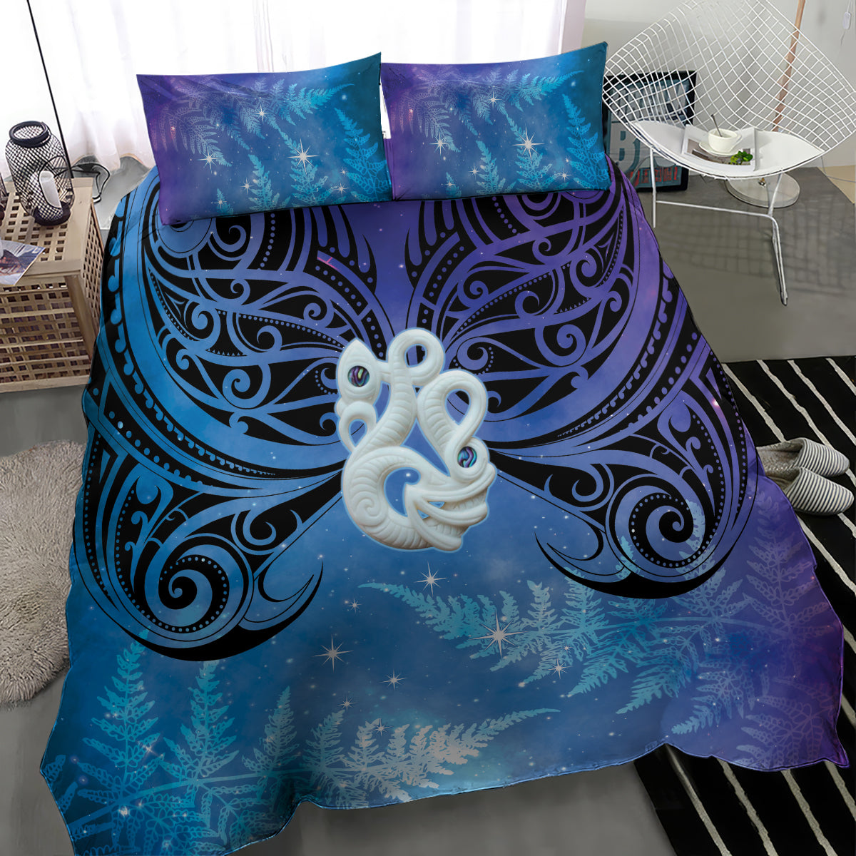 New Zealand Matariki Bedding Set Aotearoa Maori New Year Manaia Galaxy Vibes - Vibe Hoodie Shop