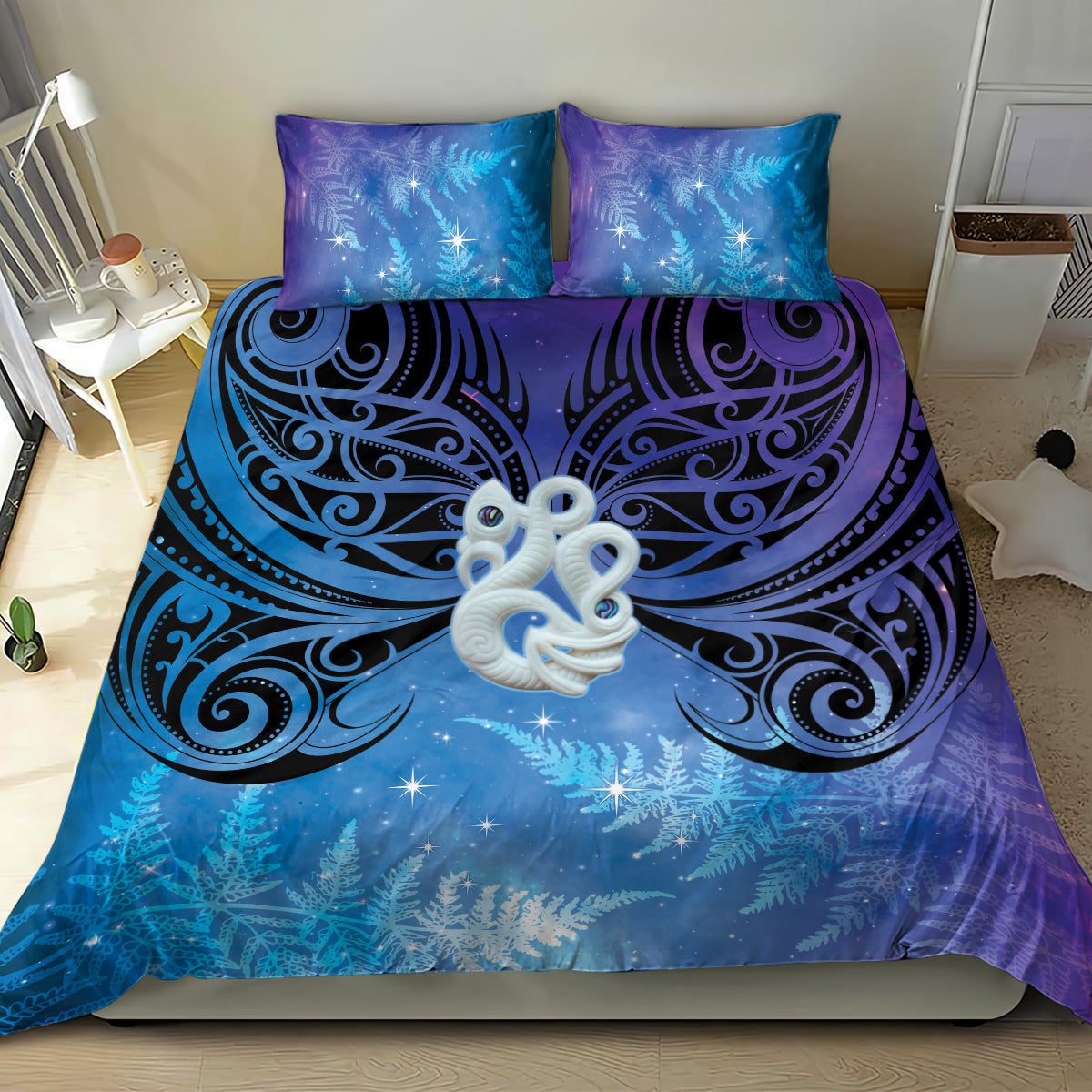 New Zealand Matariki Bedding Set Aotearoa Maori New Year Manaia Galaxy Vibes - Vibe Hoodie Shop