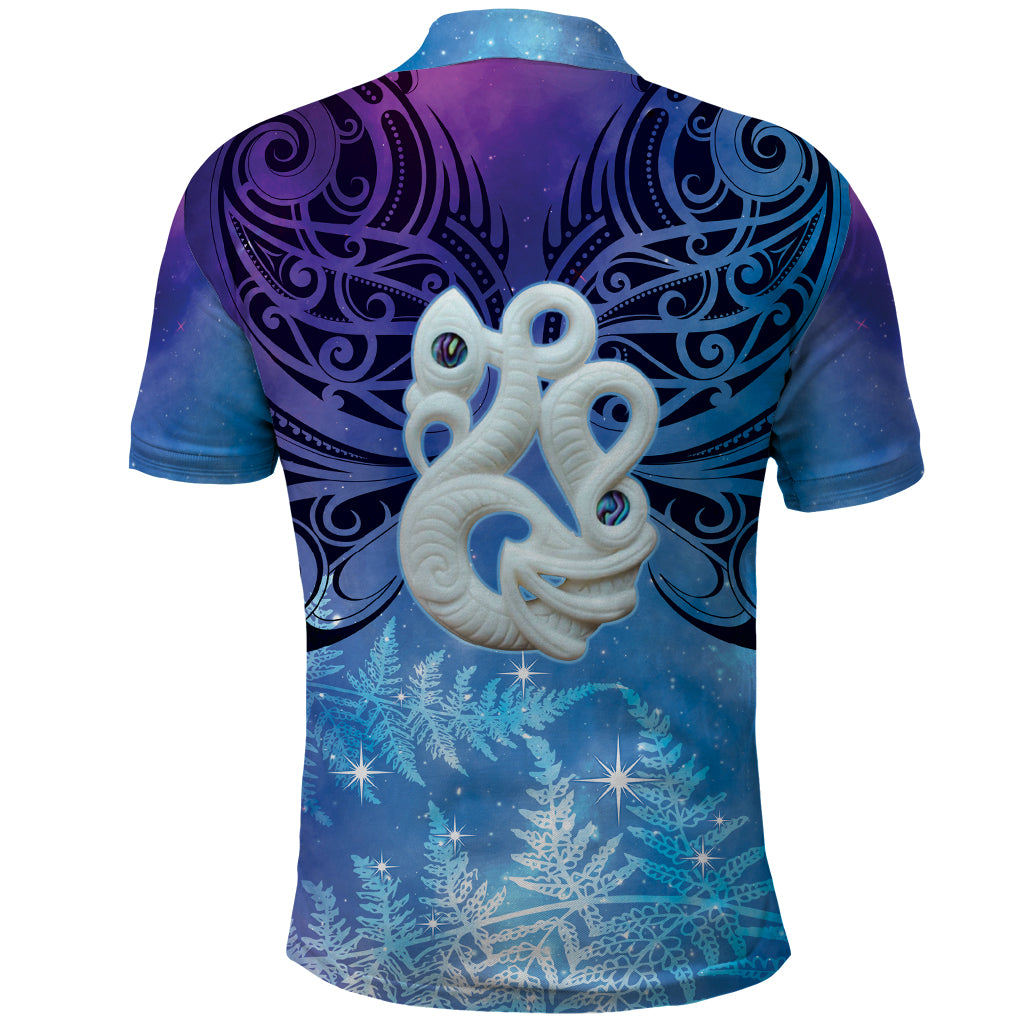 New Zealand Matariki Polo Shirt Aotearoa Maori New Year Manaia Galaxy Vibes - Vibe Hoodie Shop