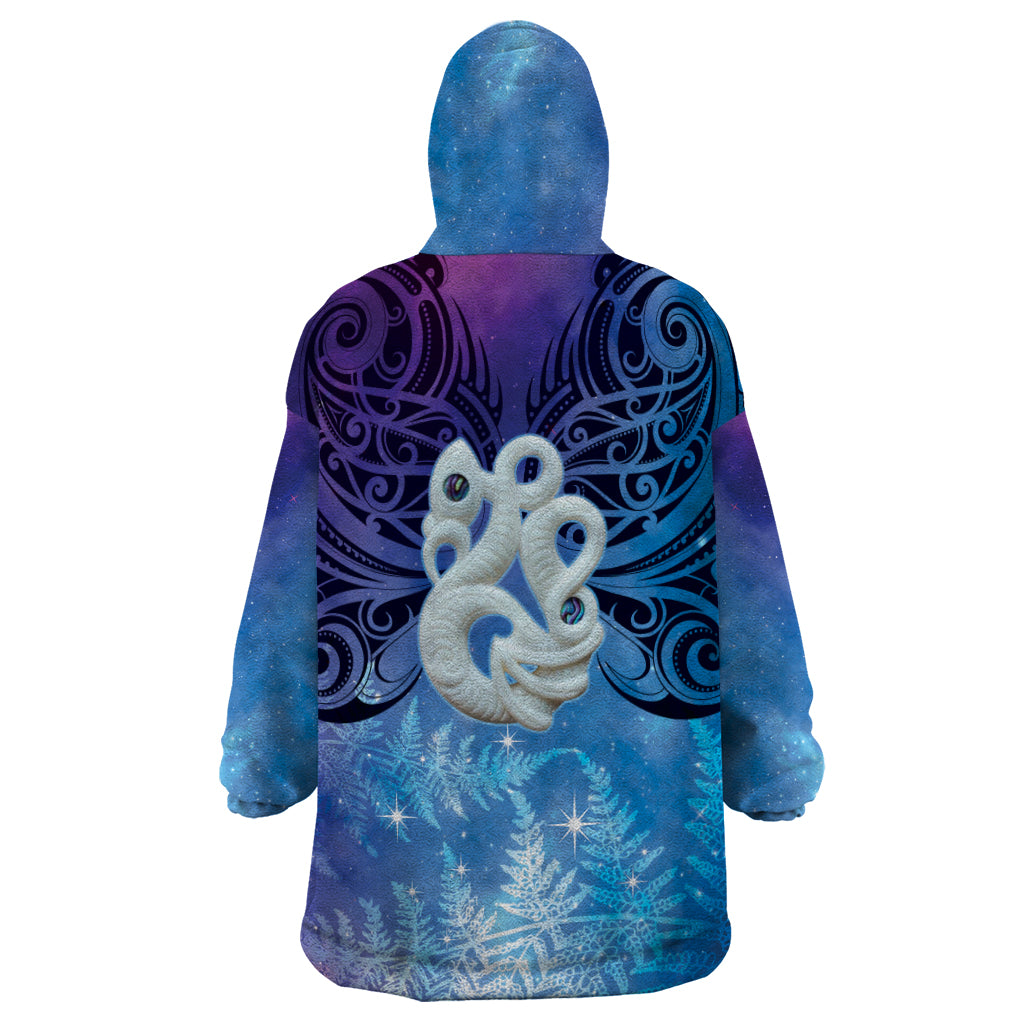 New Zealand Matariki Wearable Blanket Hoodie Aotearoa Maori New Year Manaia Galaxy Vibes - Vibe Hoodie Shop