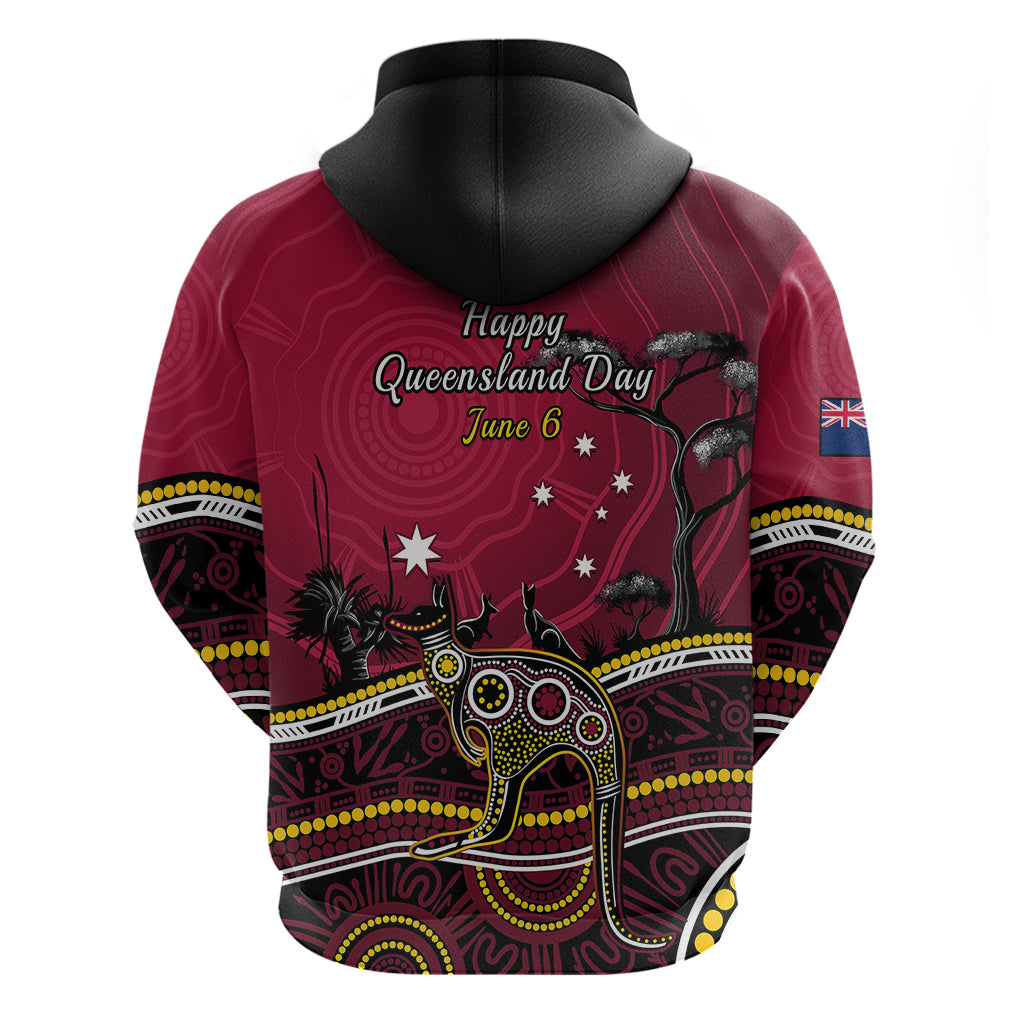June 6 Queensland Day Hoodie Australian Aboriginal Art - Vibe Hoodie Shop