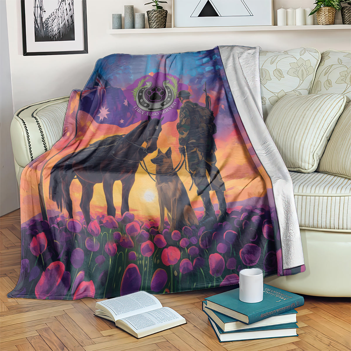 Australia Animals ANZAC Blanket Dog And Horse Heroes Also Served - Vibe Hoodie Shop