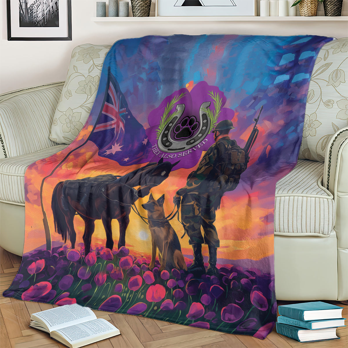 Australia Animals ANZAC Blanket Dog And Horse Heroes Also Served - Vibe Hoodie Shop