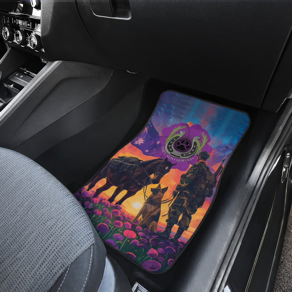 Australia Animals ANZAC Car Mats Dog And Horse Heroes Also Served
