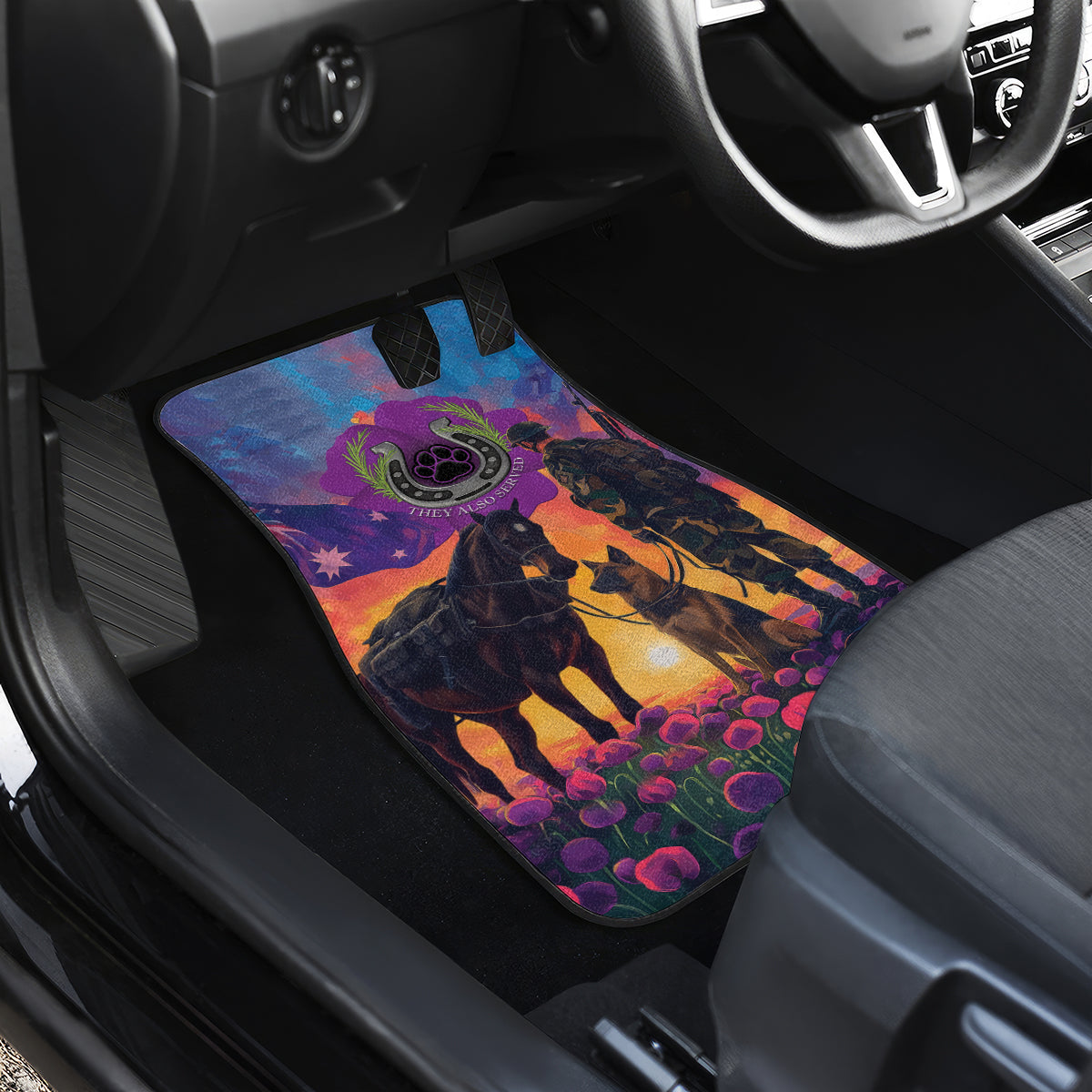 Australia Animals ANZAC Car Mats Dog And Horse Heroes Also Served