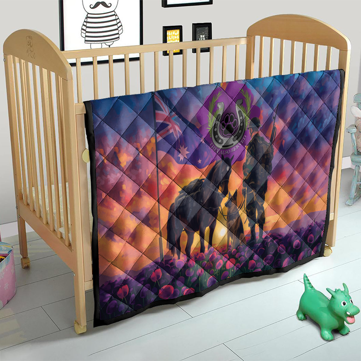 Australia Animals ANZAC Quilt Dog And Horse Heroes Also Served - Vibe Hoodie Shop