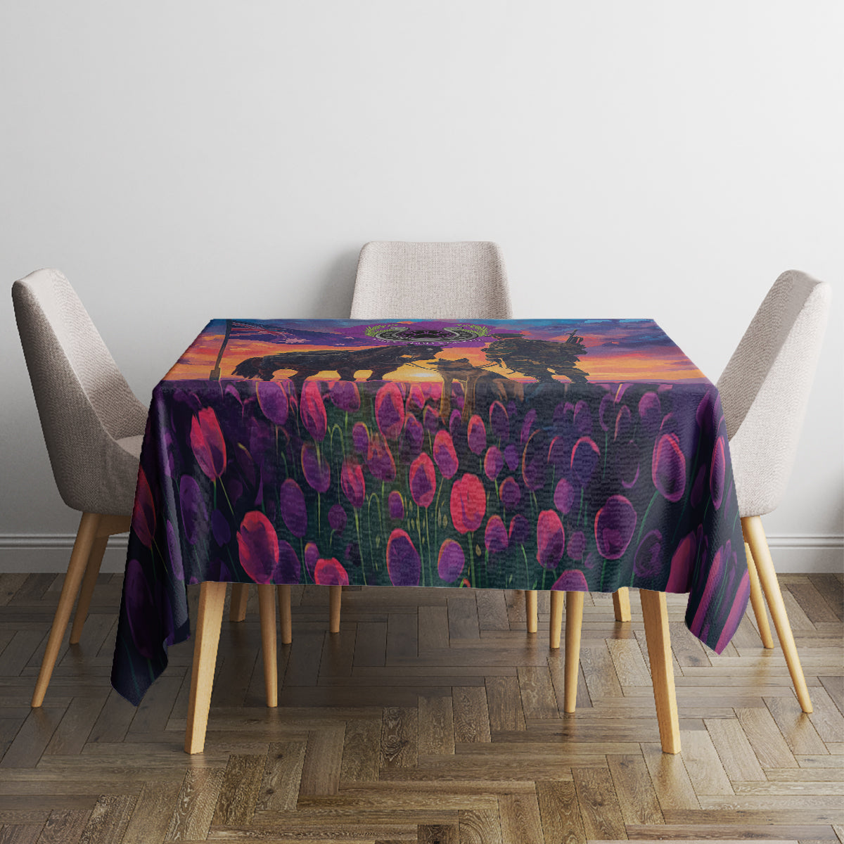 Australia Animals ANZAC Tablecloth Dog And Horse Heroes Also Served