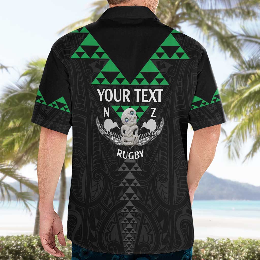 Personalised Aotearoa Rugby Hawaiian Shirt New Zealand Maori Kete Matauranga Pattern - Vibe Hoodie Shop