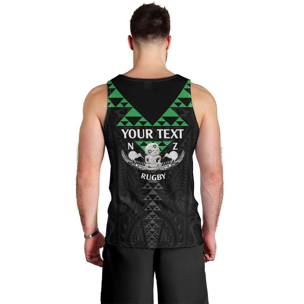 Personalised Aotearoa Rugby Men Tank Top New Zealand Maori Kete Matauranga Pattern - Vibe Hoodie Shop