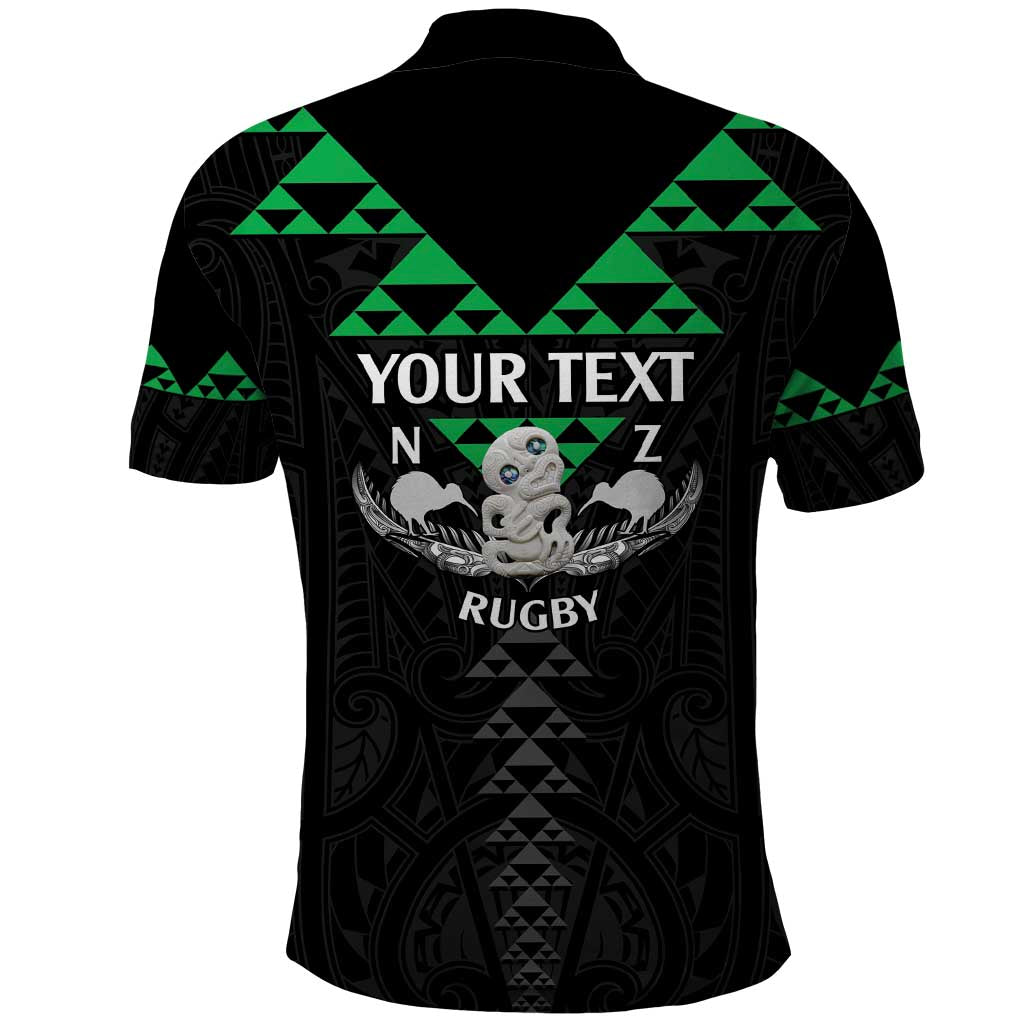 Personalised Aotearoa Rugby Polo Shirt New Zealand Maori Kete Matauranga Pattern - Vibe Hoodie Shop