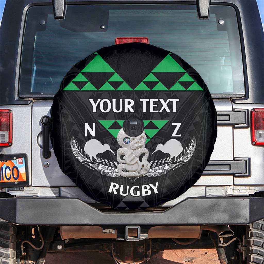 Personalised Aotearoa Rugby Spare Tire Cover New Zealand Maori Kete Matauranga Pattern - Vibe Hoodie Shop