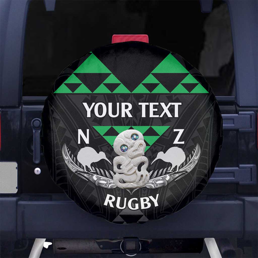 Personalised Aotearoa Rugby Spare Tire Cover New Zealand Maori Kete Matauranga Pattern - Vibe Hoodie Shop