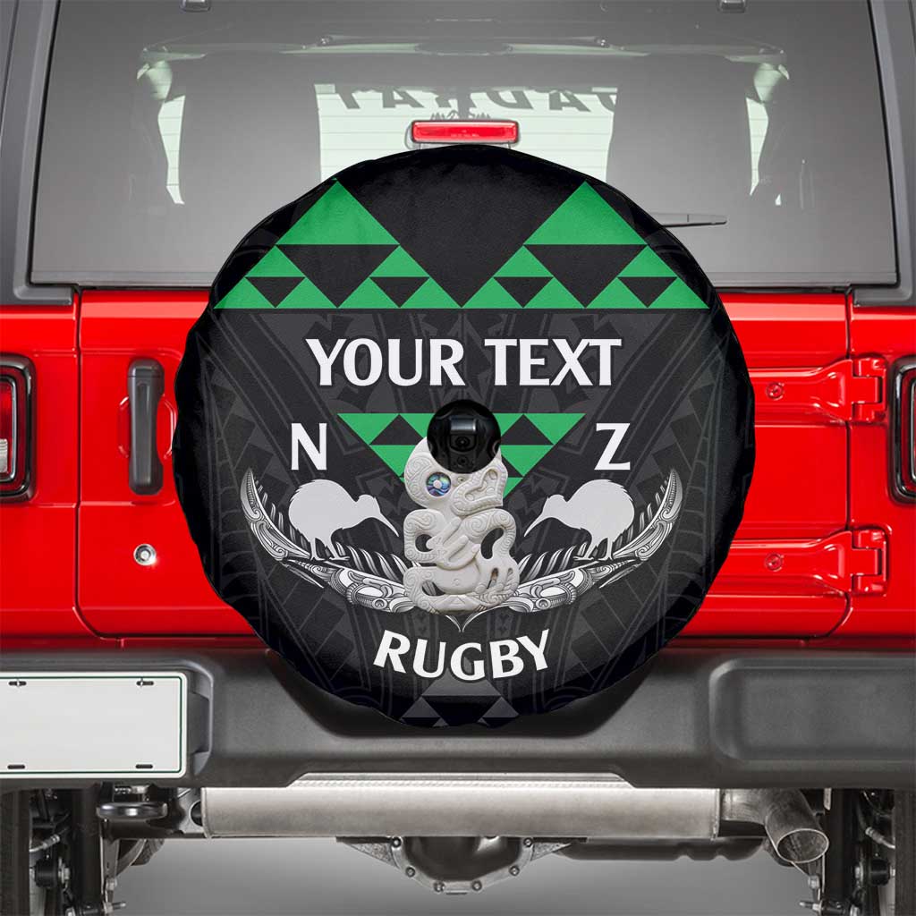 Personalised Aotearoa Rugby Spare Tire Cover New Zealand Maori Kete Matauranga Pattern - Vibe Hoodie Shop