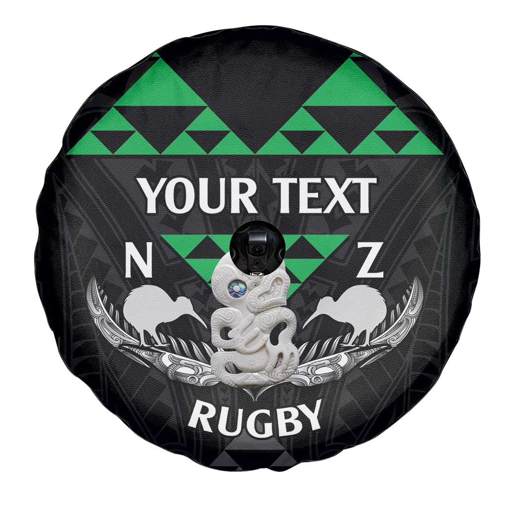 Personalised Aotearoa Rugby Spare Tire Cover New Zealand Maori Kete Matauranga Pattern - Vibe Hoodie Shop