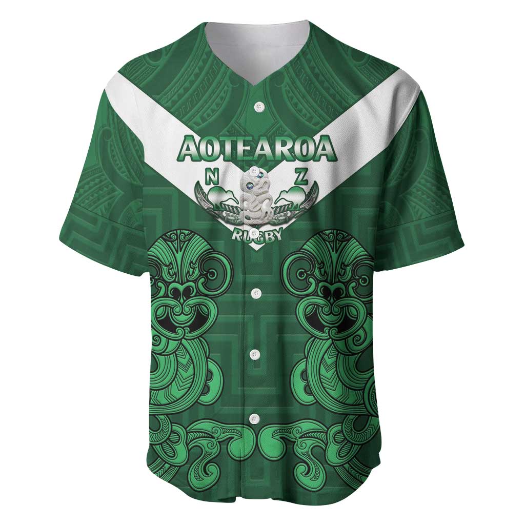 Custom Aotearoa Rugby Baseball Jersey New Zealand Maori Kete Poutama Pattern - Vibe Hoodie Shop