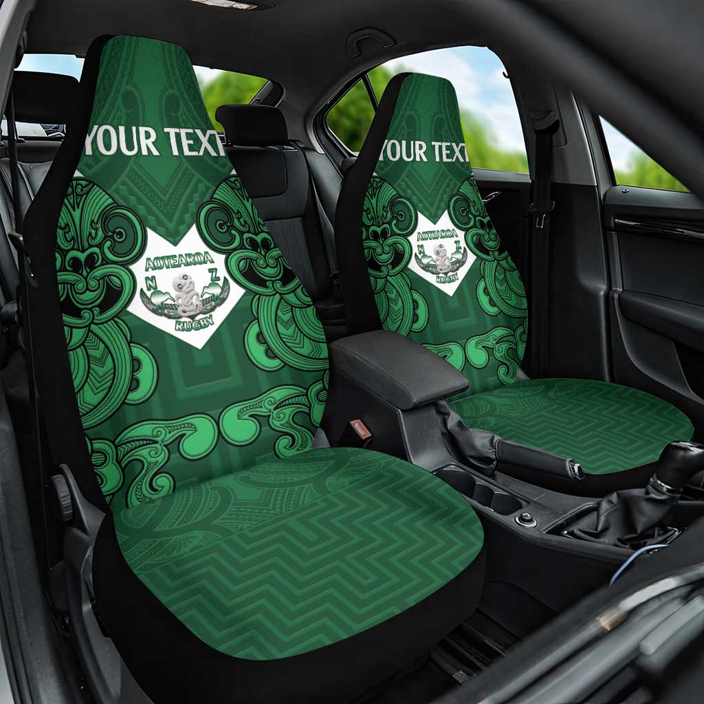 Custom Aotearoa Rugby Car Seat Cover New Zealand Maori Kete Poutama Pattern - Vibe Hoodie Shop
