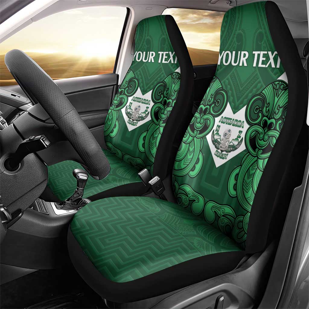 Custom Aotearoa Rugby Car Seat Cover New Zealand Maori Kete Poutama Pattern - Vibe Hoodie Shop