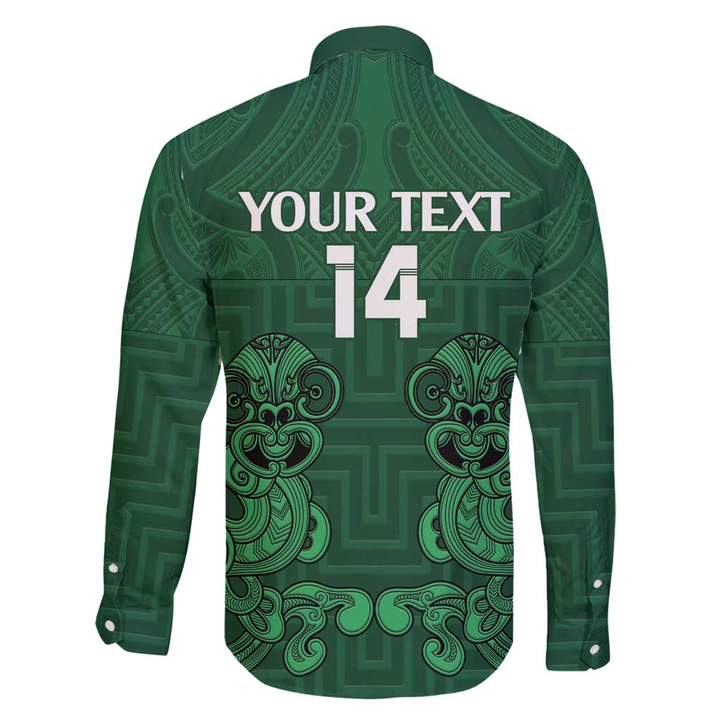 Custom Aotearoa Rugby Family Matching Summer Maxi Dress and Hawaiian Shirt New Zealand Maori Kete Poutama Pattern