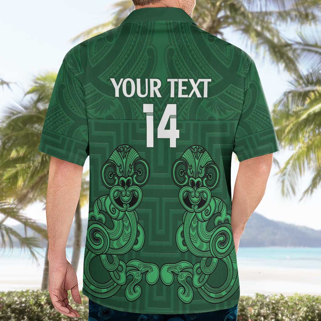 Custom Aotearoa Rugby Hawaiian Shirt New Zealand Maori Kete Poutama Pattern - Vibe Hoodie Shop