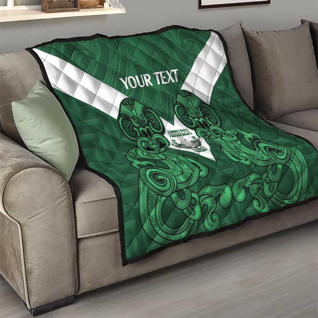 Custom Aotearoa Rugby Quilt New Zealand Maori Kete Poutama Pattern - Vibe Hoodie Shop