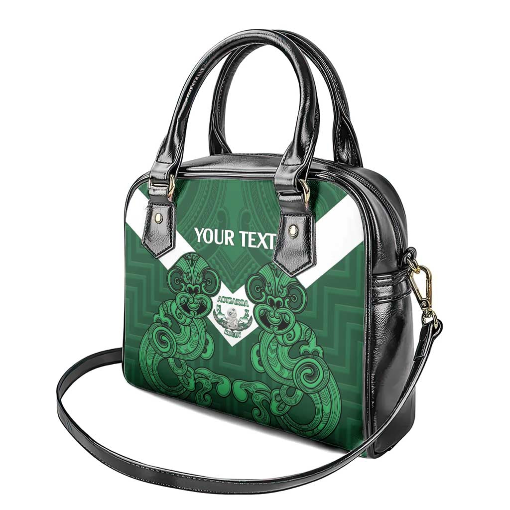 Custom Aotearoa Rugby Shoulder Handbag New Zealand Maori Kete Poutama Pattern - Vibe Hoodie Shop