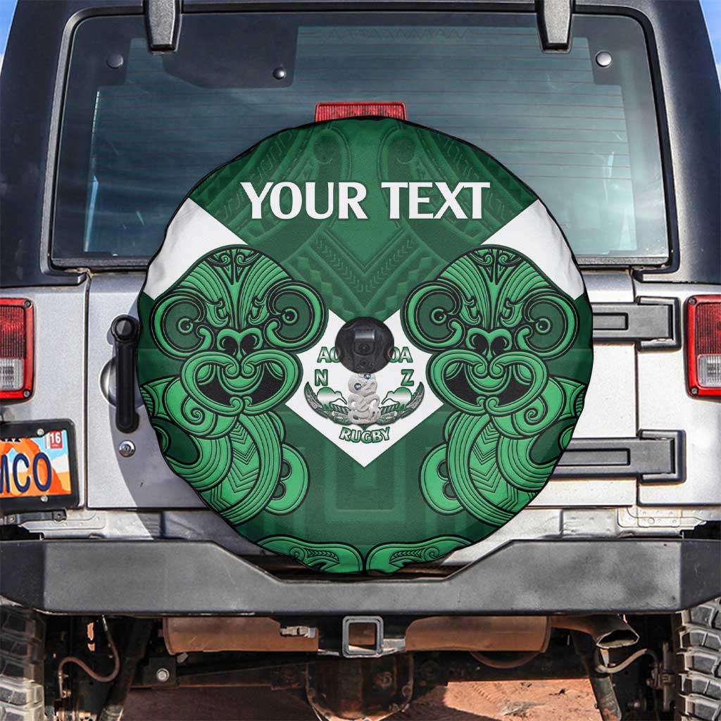 Custom Aotearoa Rugby Spare Tire Cover New Zealand Maori Kete Poutama Pattern - Vibe Hoodie Shop