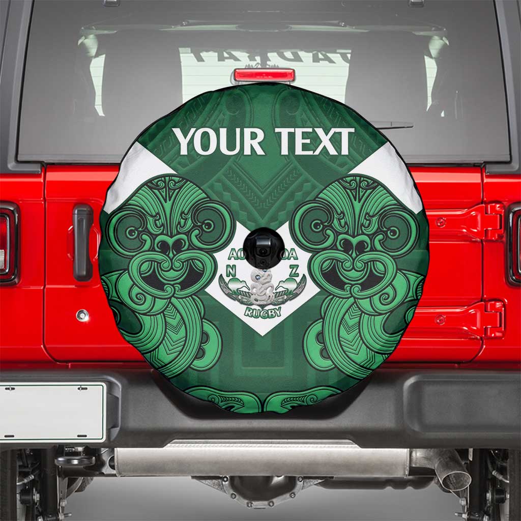 Custom Aotearoa Rugby Spare Tire Cover New Zealand Maori Kete Poutama Pattern - Vibe Hoodie Shop