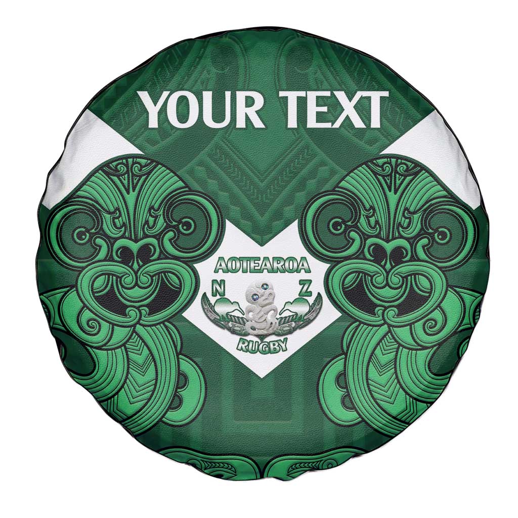 Custom Aotearoa Rugby Spare Tire Cover New Zealand Maori Kete Poutama Pattern - Vibe Hoodie Shop