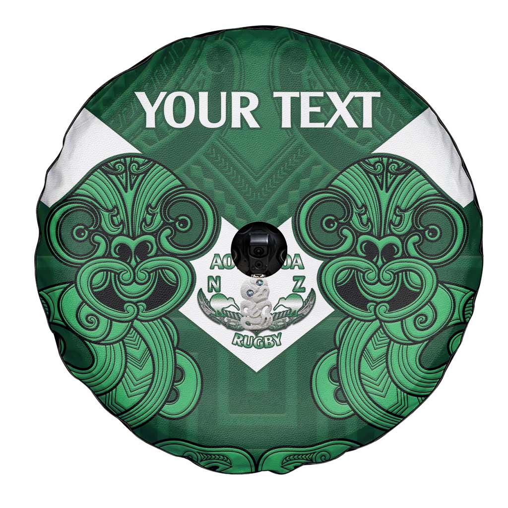 Custom Aotearoa Rugby Spare Tire Cover New Zealand Maori Kete Poutama Pattern - Vibe Hoodie Shop