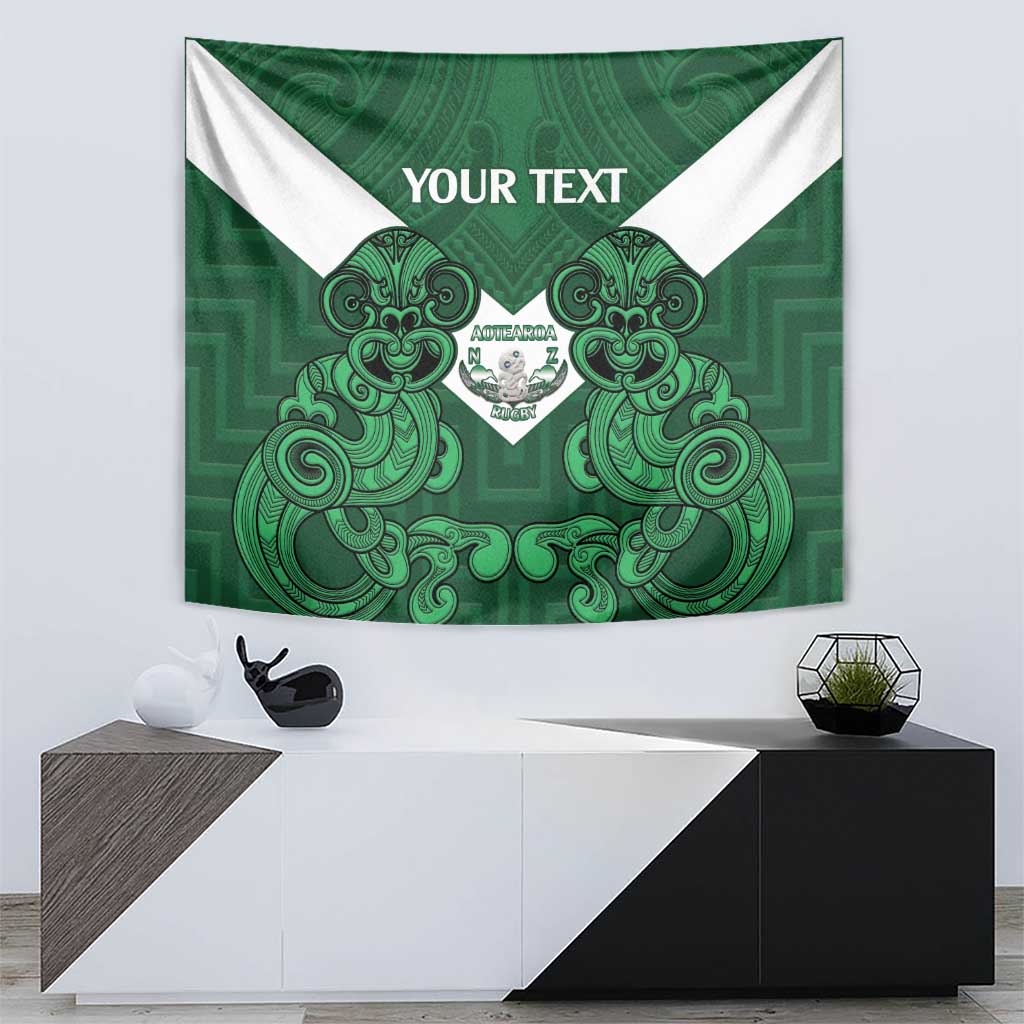 Custom Aotearoa Rugby Tapestry New Zealand Maori Kete Poutama Pattern - Vibe Hoodie Shop