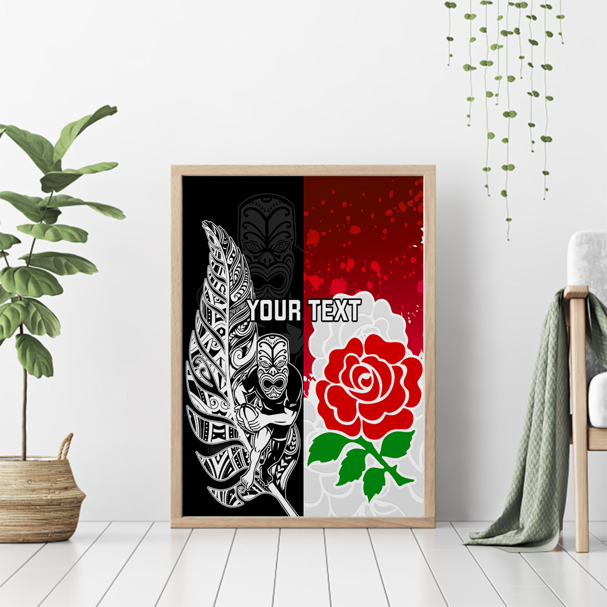 custom-new-zealand-and-england-rugby-canvas-wall-art-2023-world-cup-all-black-combine-red-roses