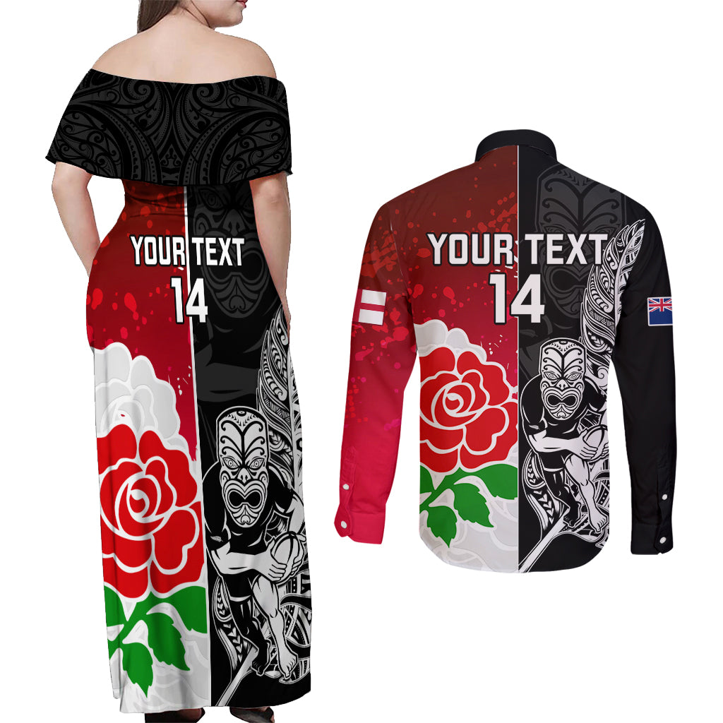 custom-new-zealand-and-england-rugby-couples-matching-off-shoulder-maxi-dress-and-long-sleeve-button-shirt-2023-world-cup-all-black-combine-red-roses