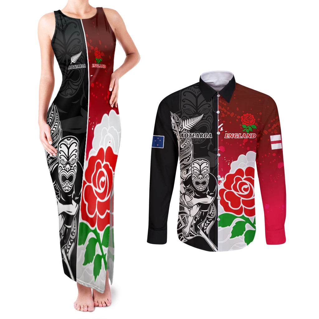 custom-new-zealand-and-england-rugby-couples-matching-tank-maxi-dress-and-long-sleeve-button-shirt-2023-world-cup-all-black-combine-red-roses