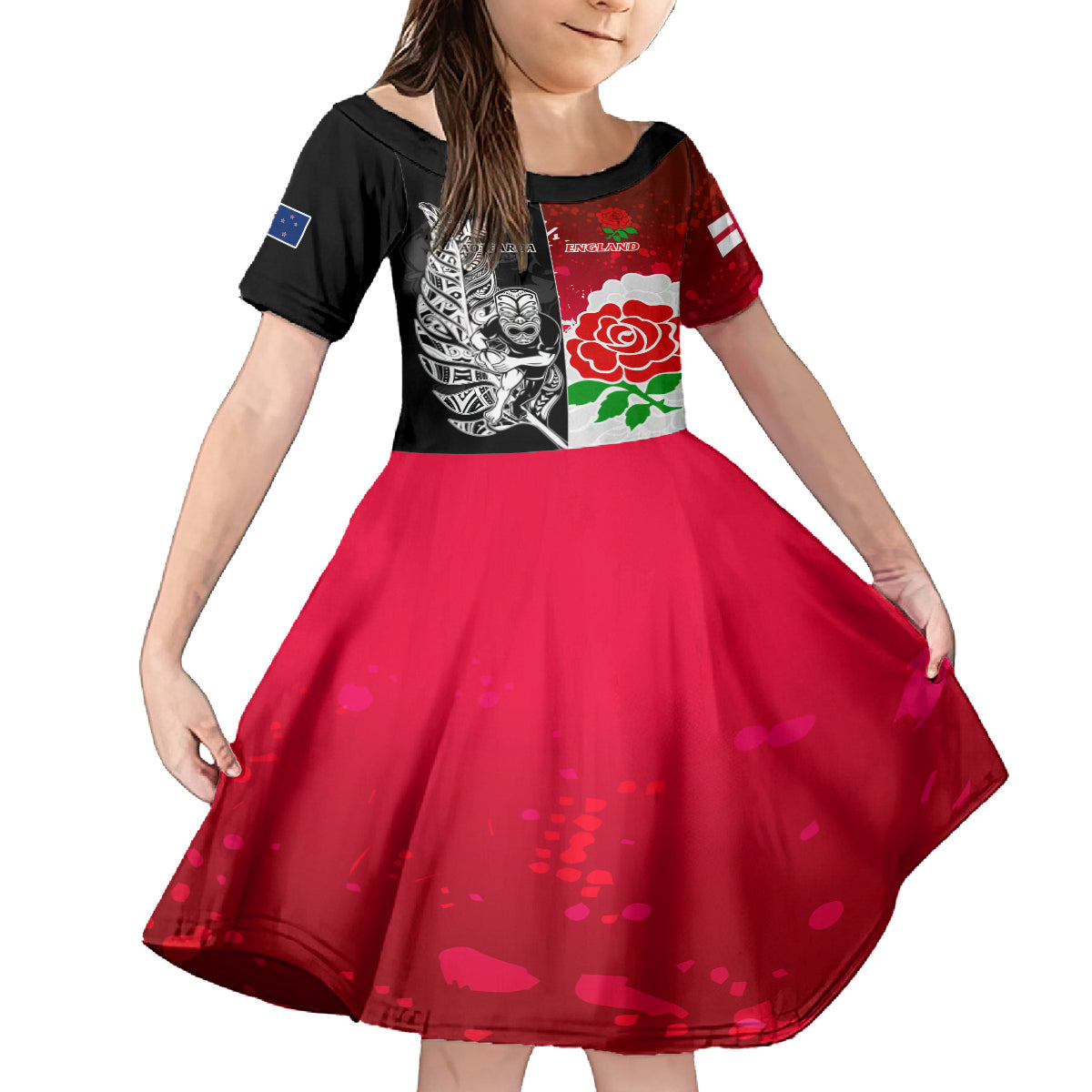 custom-new-zealand-and-england-rugby-family-matching-long-sleeve-bodycon-dress-and-hawaiian-shirt-2023-world-cup-all-black-combine-red-roses