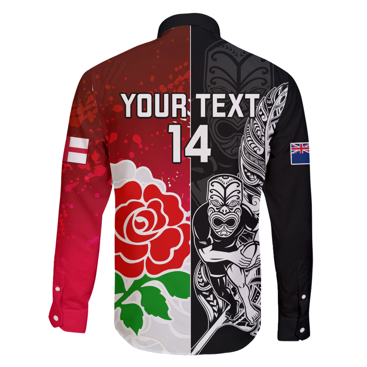 custom-new-zealand-and-england-rugby-family-matching-long-sleeve-bodycon-dress-and-hawaiian-shirt-2023-world-cup-all-black-combine-red-roses