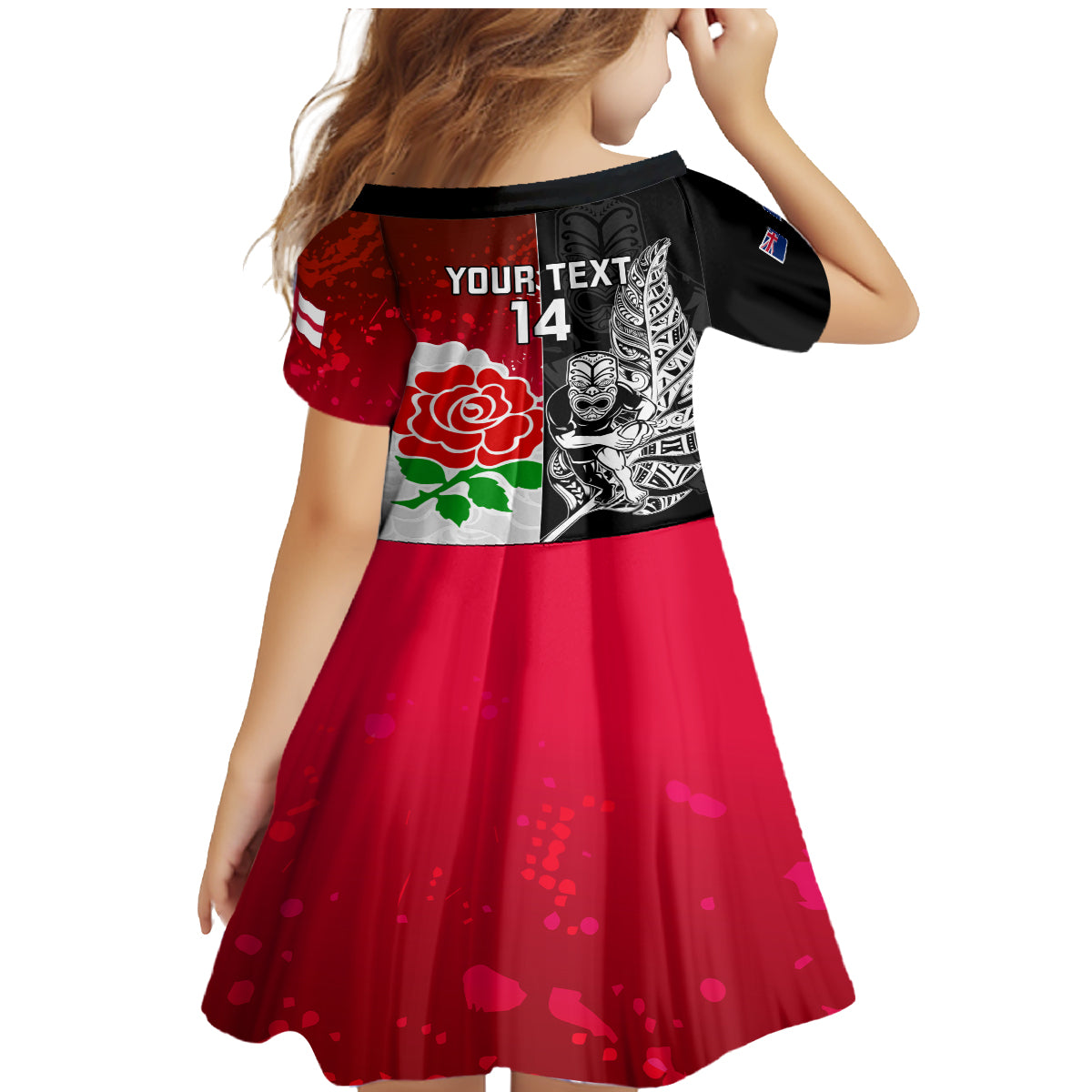 custom-new-zealand-and-england-rugby-family-matching-mermaid-dress-and-hawaiian-shirt-2023-world-cup-all-black-combine-red-roses